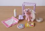 My Little Pony G1 - Baby Cotton Candy 2 + Play & Care Acces., Gebruikt, Ophalen of Verzenden, Hasbro, Nvt