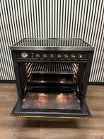 Luxe Boretti keramisch Fornuis antraciet/messing 90 cm, Fornello Esperta, Ophalen of Verzenden, Zo goed als nieuw, Energieklasse A of zuiniger
