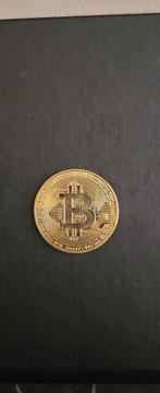 Bitcoin Munt - Vergulde Herdenkingsmunt, Postzegels en Munten, Ophalen of Verzenden, Overige typen