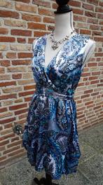 prachtige blauw satijnen ballon jurk My Story mt 36-38, Blauw, My Story, Ophalen of Verzenden, Zo goed als nieuw