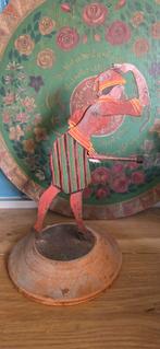 Superleuke metalen vrouw met beweegbare arm, Antiek en Kunst, Curiosa en Brocante, Ophalen of Verzenden