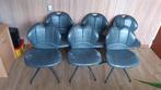 GRATIS ophalen: 6 grijze eettafel stoelen OPKNAPPER!!, Ophalen, Gebruikt, Metaal, Grijs