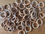 Gordijnringen Licht Hout / Naturel - Ring voor roede 35 mm, Ophalen of Verzenden, Zo goed als nieuw, Roedering / gordijnring, Minder dan 100 cm