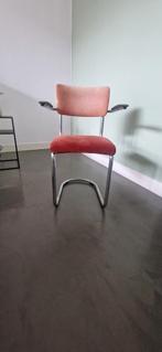Vintage Buisframe (eettafel) stoel model Gispen 2001, Ophalen, Gebruikt, Eén, Rood