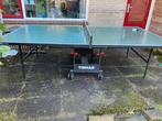 tafeltennistafel Tibhar 3600 W + bak met batjes en ballen, Ophalen, Gebruikt, Tafel Indoor, Verrijdbaar