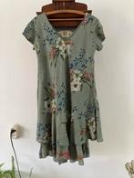 Italiaanse katoenen zomerjurk van dubbele stof mt M izgs, Ophalen of Verzenden, Gedragen, Maat 38/40 (M), Groen