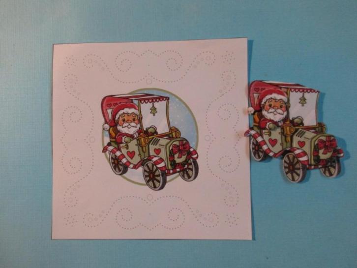 7 Set borduren kerst met 3d plaatje, Hobby en Vrije tijd, Kaarten | Zelf maken, Nieuw, Kerst, Verzenden