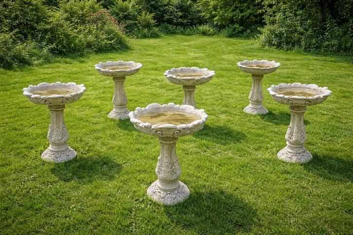 stenen vogelbad - vogeldrinkschaal - vogelbaden op voet, Tuin en Terras, Vogelhuisjes en Vogelbaden, Nieuw, Ophalen of Verzenden