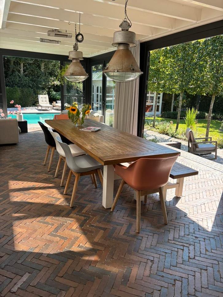 *-50%* 300cm lange Hartman tafel & bank, Tuin en Terras, Tuinsets en Loungesets, Zo goed als nieuw, Tuinset, Teakhout, Meer dan 8 zitplaatsen