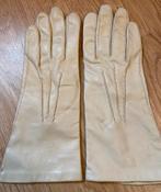 Vintage ecru lederen dames handeschoenen M, Ophalen of Verzenden, Dames