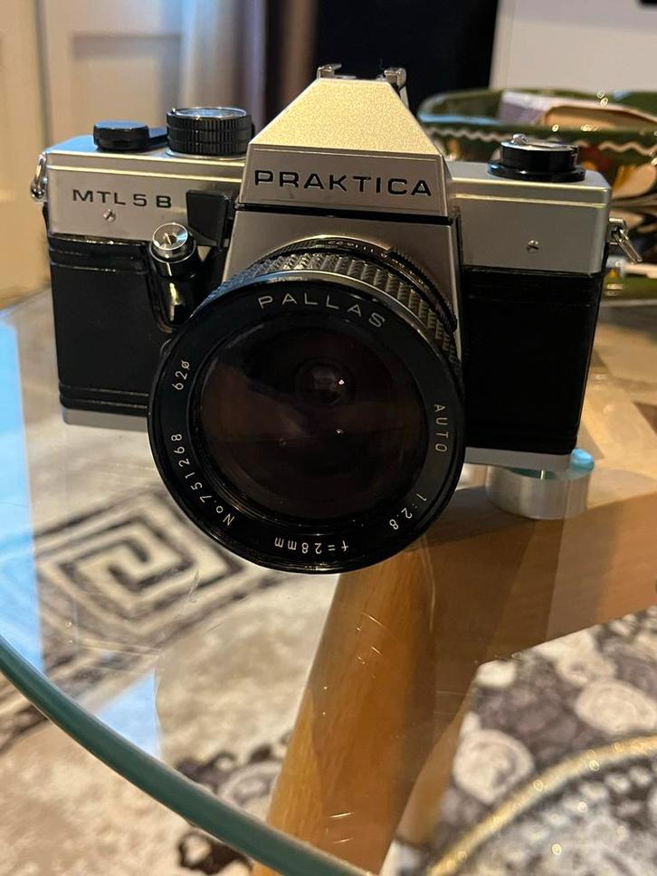 Praktica MTL 5B met Pallas lens - Analoge camera, Audio, Tv en Foto, Fotocamera's Analoog, Gebruikt, Spiegelreflex, Overige Merken