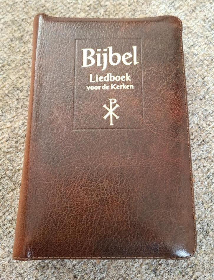 Bijbel en Liedboek (luxe band van leer) z.g.a.n., Antiek en Kunst, Antiek | Boeken en Bijbels, Ophalen of Verzenden