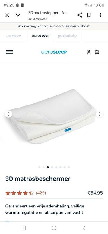 Aerosleep topper baby  + 2 hoeslakens beschikbaar voor biedingen