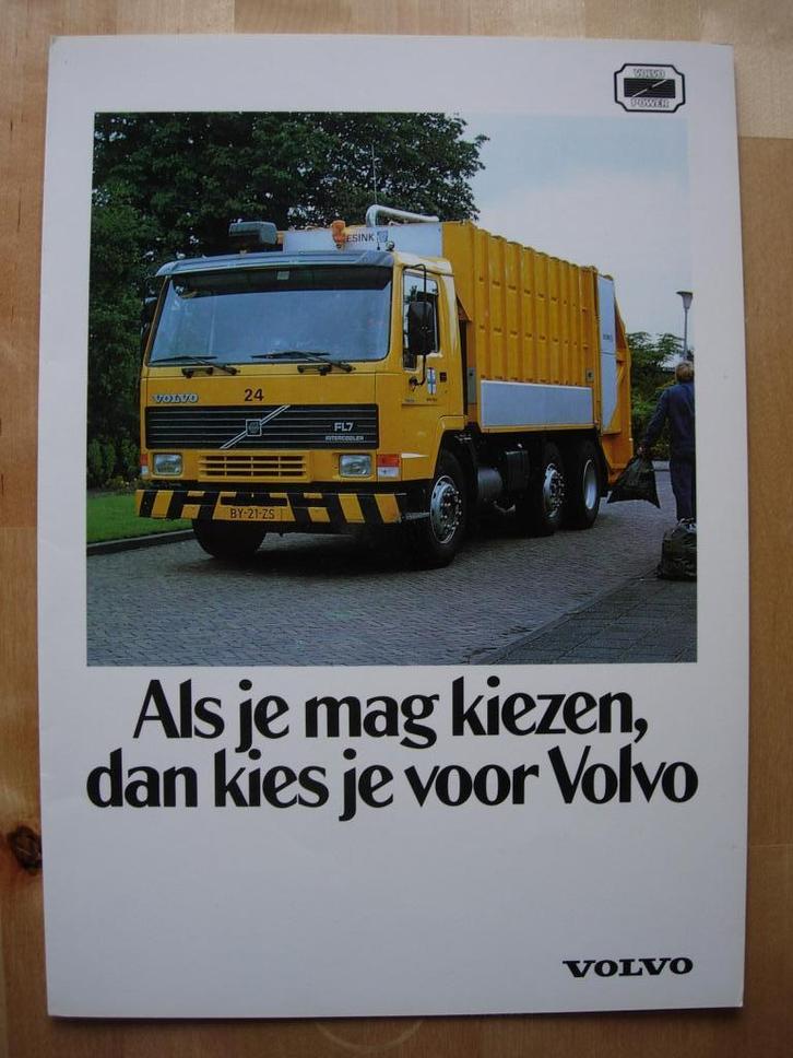 Volvo FL6 / FL7 Brochure 1988 - Gemeentewerken - NL, Boeken, Auto's | Folders en Tijdschriften, Zo goed als nieuw, Volvo, Ophalen