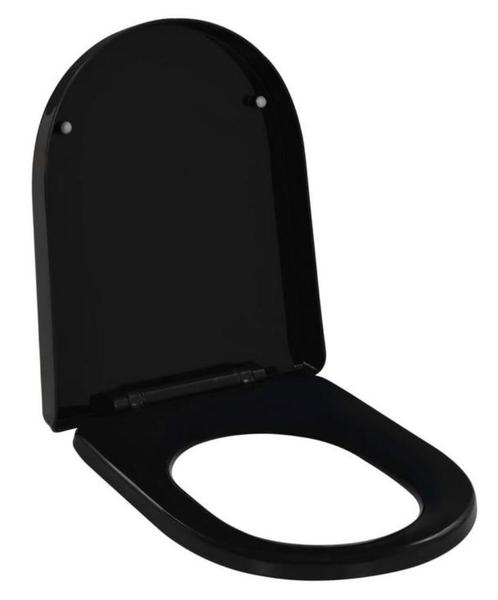 Toiletbril toilet zitting softclose wcbril zwart GRTS BEZORG, Huis en Inrichting, Badkamer | Badtextiel en Accessoires, Zo goed als nieuw