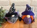 2 Halloween kabouter  knuffels heks en kabouter 21 cm, Ophalen of Verzenden, Nieuw, Overige typen