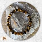 🦋MJB Armband nr: 119 Tijgeroog 19 cm, Overige materialen, Overige kleuren, Nieuw, Ophalen of Verzenden