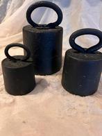 3 antieke gewichten 5KG, 2KG en 1KG, Ophalen