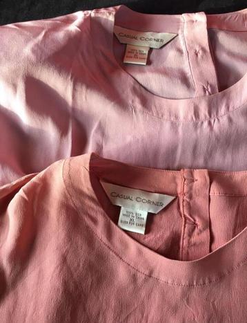 oudroze zijden blouse Casual Corner 100% SILK UNIEK Nieuw beschikbaar voor biedingen