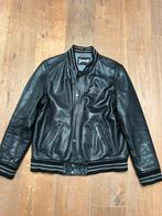 Schott NYC. Unisex Leren Varsity Collegejack Zwart XL, Kleding | Heren, Jassen | Winter, Schott, Zwart, Maat 56/58 (XL), Ophalen of Verzenden