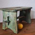 Vensterbankje vintage boho opstapje plantentafeltje, Ophalen of Verzenden, Zo goed als nieuw, Hout