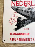 de Nederlandse Spoorwegen NS door Nederland Metalen Wandbord, Verzenden, Nieuw, Trein, Overige typen