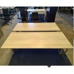 Markant Slingerbureau Bench Zilvergrijs Licht Eiken B180xD80, Ophalen of Verzenden, In hoogte verstelbaar, Gebruikt, Bureau