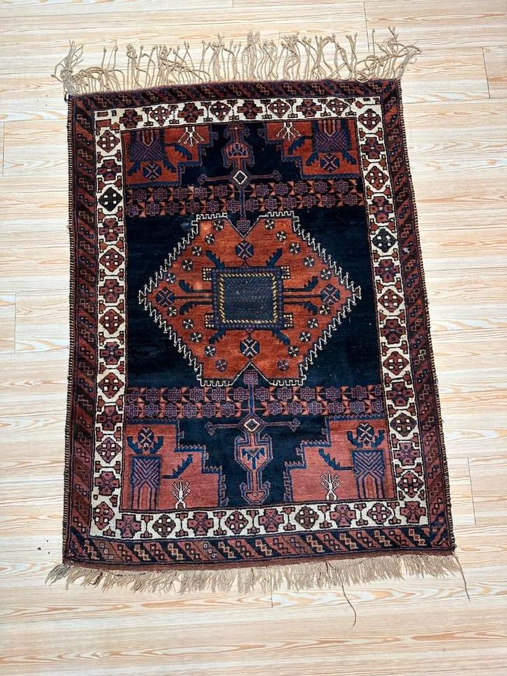 Afshar Perzisch Tapijt ( Carpet / Rug ) 150 x 110 cm, Huis en Inrichting, Stoffering | Tapijten en Kleden, Gebruikt, 100 tot 150 cm