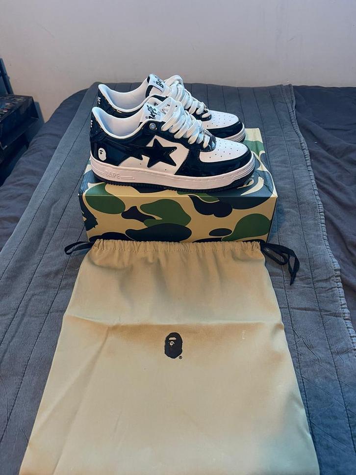 Bape Schoenen Zwart/Wit Maat 42 - Perfecte Staat!, Kleding | Heren, Schoenen, Zo goed als nieuw, Sneakers of Gympen, Zwart, Ophalen of Verzenden