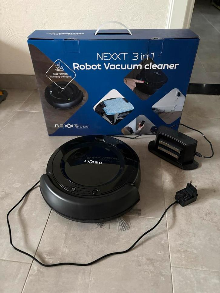 Nexxt 3 in 1 Robotstofzuiger - Zo goed als nieuw!, Witgoed en Apparatuur, Stofzuigers, Zo goed als nieuw, Robotstofzuiger, Reservoir