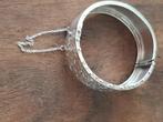 Antieke zilveren (sterling) armband met veiligheidskettinkje, Ophalen of Verzenden, Zilver, Armband
