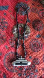 Toeareg ketting, zilveren hanger met kralenketting, 48 cm, Sieraden, Tassen en Uiterlijk, Kettingen, Met hanger, Verzenden, Nieuw
