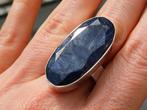 Vanoli Opmerkelijk 925 zilveren ring ruwe saffier maat 19,5, Daiva1973@hotmail.com, Vanoli, Blauw, 19 tot 20