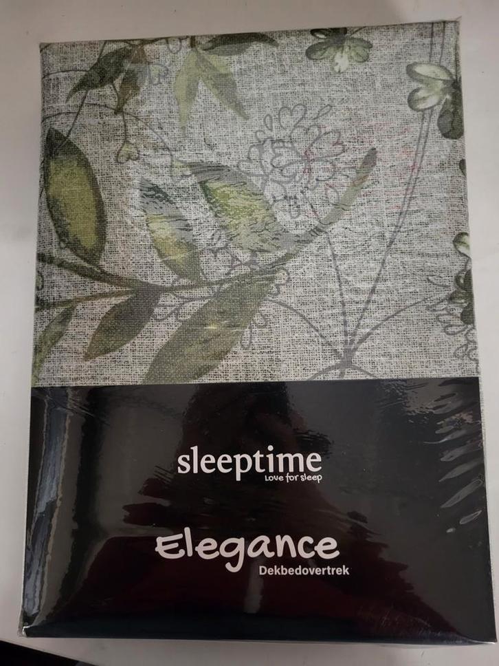 Sleeptime Elegance Edona Green Dekbedovertrek, Huis en Inrichting, Slaapkamer | Beddengoed, Nieuw, Dekbedovertrek, Tweepersoons