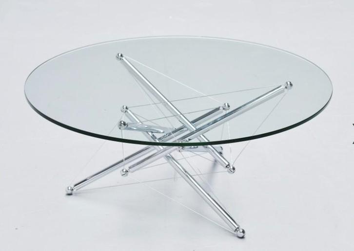 Cassina Waddel Salontafel - Glas en Chroom, Huis en Inrichting, Tafels | Salontafels, Zo goed als nieuw, Minder dan 50 cm, 50 tot 100 cm
