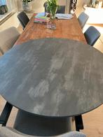 Mariedamm tafelblad rond 105 cm, 4 tot 6 stoelen, Ophalen of Verzenden, Zo goed als nieuw