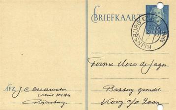 J.C. Oudwater, Rijnsburg - 12.1949 - briefkaart beschikbaar voor biedingen