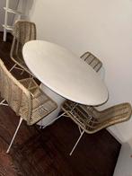 WOOOD Damon Tafel + 5 Stoelen, Ophalen of Verzenden, Zo goed als nieuw, 4 tot 6 stoelen