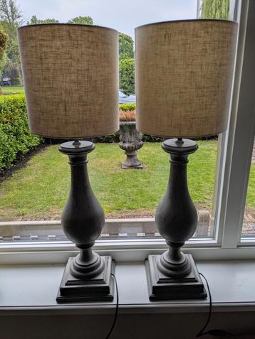 3 x Prachtige houten lampenvoeten balusters 60 cm hoog beschikbaar voor biedingen