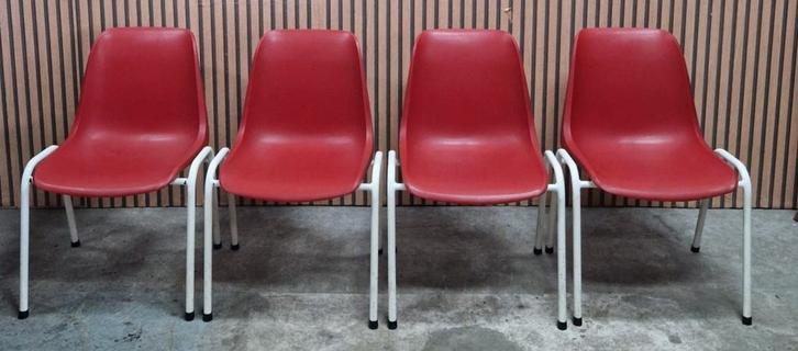 16 x Helmut Starke Kunststof kuipstoelen vintage stoelen, Huis en Inrichting, Stoelen, Zo goed als nieuw, Vijf, Zes of meer stoelen