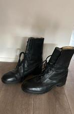 Leren zwarte tanklaarzen maat 45B, Ophalen of Verzenden, Gedragen, Zwart, Boots