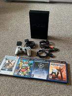 PS2 Phat + Controller + Kabels + 4 Games, Spelcomputers en Games, Spelcomputers | Sony PlayStation 1, Met games, ., Ophalen of Verzenden