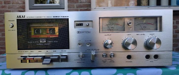 Akai GXC-725D cassettedeck, Audio, Tv en Foto, Cassettedecks, Enkel, Akai, Tape counter, Ophalen