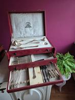 Wellner Art Nouveau Verzilverd Bestekset couvert in koffer, Antiek en Kunst, Antiek | Bestek, Ophalen of Verzenden