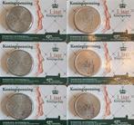 Coincard 6x Koningspenning 1 Jaar Koningsschap, Verzenden, Koningin Beatrix, Euro's