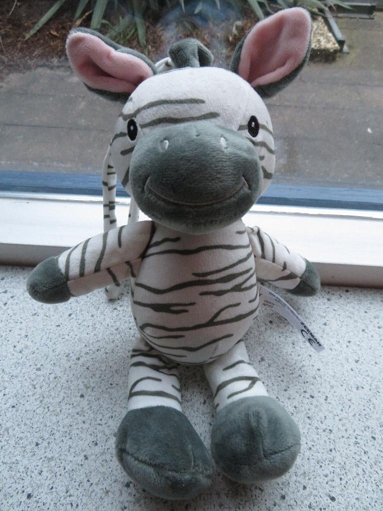 Muziekknuffel zebra zebrapaard van  Zeeman, Ophalen of Verzenden, Zo goed als nieuw, Paard