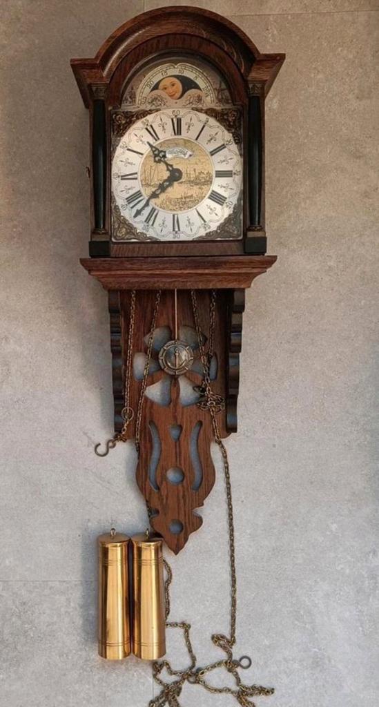 Elegante Warmink wandklok, Antiek en Kunst, Antiek | Klokken, Ophalen of Verzenden