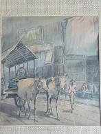 Soewardja aquarel Indonesië Indonesia, Antiek en Kunst, Ophalen of Verzenden