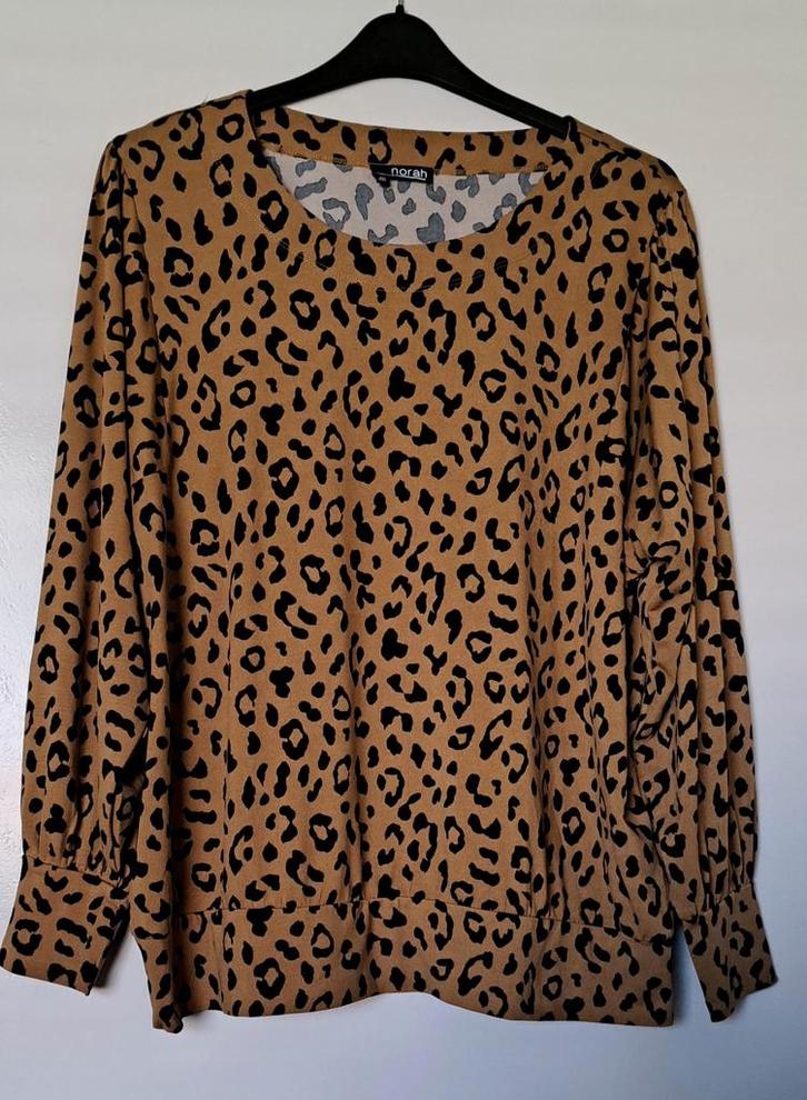 Panterprint shirt, Kleding | Dames, Grote Maten, Zo goed als nieuw, Shirt of Top, Zwart, Ophalen of Verzenden