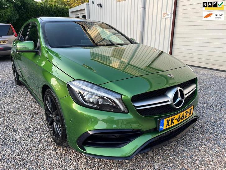 Mercedes-Benz A-klasse AMG 45 4MATIC PANORAMA.CAM.LEER!, Auto's, Mercedes-Benz, Bedrijf, Te koop, A-Klasse, 4x4, ABS, Achteruitrijcamera